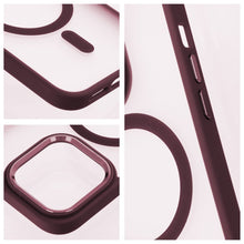 Заредете изображение във визуализатора на галерията – MATTE MAG COVER case compatible with MagSafe for IPHONE 17 Pro Max plum red
