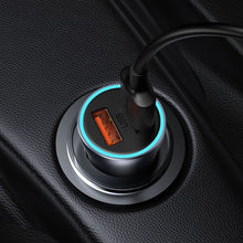 Заредете изображение във визуализатора на галерията – Baseus Golden Contactor Pro 2x USB-A 40W car charger QC SCP FCP AFC - gray
