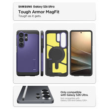 Заредете изображение във визуализатора на галерията – SPIGEN case TOUGH ARMOR compatible with MagSafe for SAMSUNG S26 Ultra ash violet
