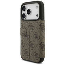 Заредете изображение във визуализатора на галерията – GUESS book case for IPHONE 17 Pro GUBKP17L4GMGBR (PU 4G Metal Logo) brown
