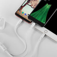 Заредете изображение във визуализатора на галерията – HOCO кабел 3в1 USB A към Lightning / Micro USB / Type C 2A X25 1 м бял
