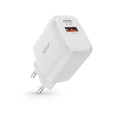 Заредете изображение във визуализатора на галерията – Tech-Protect C20W USB-C PD 20W / USB-A QC 3.0 network charger - white
