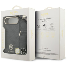 Заредете изображение във визуализатора на галерията – GUESS case for IPHONE 17 Air compatible with MagSafe GUHMP17MP4G4DCSK (PU W/ Strass Logo &amp; Big Strap Metal Buttons) black

