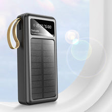 Заредете изображение във визуализатора на галерията – Dudao K18+ solar power bank USB-A / USB-C / Lightning / micro USB 20000 mAh - black

