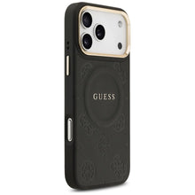 Заредете изображение във визуализатора на галерията – GUESS case for IPHONE 17 Pro Max compatible with MagSafe GUHMP17XPSAMSECK (PU W/ Peony Hot Stamp) black
