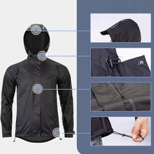 Заредете изображение във визуализатора на галерията – Rockbros YPY013BK3XL Rain Jacket Breathable Windproof XXXL - Black
