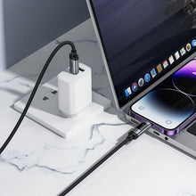 Заредете изображение във визуализатора на галерията – Data Cable with digital display USB C to Lightning Hoco PD 27W 1,2 m U148 black
