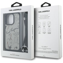 Заредете изображение във визуализатора на галерията – KARL LAGERFELD case for IPHONE 16 PRO KLHCP16LPGGRMPCG compatible with MagSafe (CRSSBY Grained PU W/ Pattern &amp; Logo) grey
