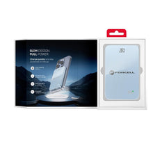 Заредете изображение във визуализатора на галерията – Powerbank compatible with MagSafe Forcell F-Energy SuperSlim F5K8 QC4.0 PD3.0 15W 5000 mAh blue
