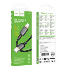Заредете изображение във визуализатора на галерията – Cable USB A to USB C Hoco 3A 1 m X128 Benefit black

