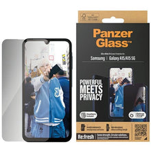 Заредете изображение във визуализатора на галерията – PanzerGlass Ultra-Wide Fit Privacy Tempered Glass with Positioner for Samsung Galaxy A15 / A15 5G
