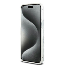 Заредете изображение във визуализатора на галерията – DKNY case for IPHONE 15 Pro Max DKHCP15XLCPEPT (DKNY HC Liquid Glitters W/Checkered Pattern) white
