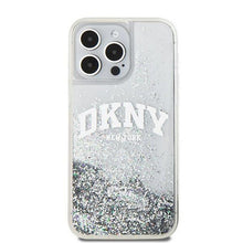 Заредете изображение във визуализатора на галерията – DKNY case for IPHONE 15 Pro Max DKHCP15XLBNAET (DKNY HC Liquid Glitters W/Arch Logo) white
