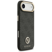 Заредете изображение във визуализатора на галерията – GUESS case for IPHONE 17 Air compatible with MagSafe GUHMP17MP4GRMDEK (PU W/ 4G Strass Logo) black
