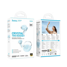 Заредете изображение във визуализатора на галерията – HOCO wireless earphones bluetooth TWS EW202 blue
