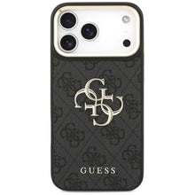 Заредете изображение във визуализатора на галерията – GUESS case for IPHONE 17 Pro Max GUHCP17XP4G4BCSK (PU W/ Big 4G Classic &amp; Big Strap Metal Buttons) black
