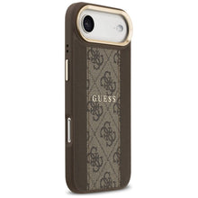 Заредете изображение във визуализатора на галерията – GUESS case for IPHONE 17 Air compatible with MagSafe GUHMP17MPG4SEMCW (PU W/ 4G Stripe) brown
