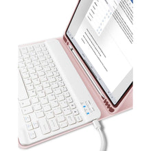 Заредете изображение във визуализатора на галерията – Tech-Protect SC Pen + Keyboard case with keyboard for iPad 10.2" 2019-2021 - pink
