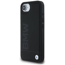 Заредете изображение във визуализатора на галерията – BMW case for IPHONE 16e (SE 4 2025) BMHCPSE4SLLBK (Leather Hot Stamp) black
