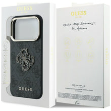 Заредете изображение във визуализатора на галерията – GUESS case for IPHONE 18 Pro / 17 Pro GUE005481 (PU FW Resin Logo) black
