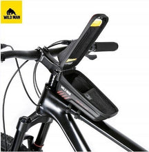 Заредете изображение във визуализатора на галерията – WILDMAN traveling bag for bike frame with zipper 1L (4 &quot;- 7&quot;) E12X black
