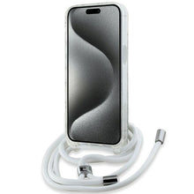 Заредете изображение във визуализатора на галерията – Karl Lagerfeld IML Crossbody Monogram Karl &amp; Choupette Head MagSafe Case for iPhone 15 / 14 / 13 - Transparent
