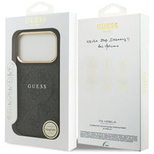 Заредете изображение във визуализатора на галерията – GUESS case for IPHONE 17 Pro compatible with MagSafe GUHMP17LP4MSEGCK (PU 4G W/ Classic) black
