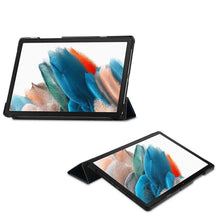 Заредете изображение във визуализатора на галерията – Tech-Protect SmartCase case for Samsung Galaxy Tab A8 10.5 X200 / X205 - blue with a cat
