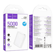 Заредете изображение във визуализатора на галерията – Powerbank Hoco 5000 mAh 2A J158 white
