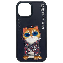 Заредете изображение във визуализатора на галерията – NIMMY case GLASSES COOL CAT for IPHONE 15 black

