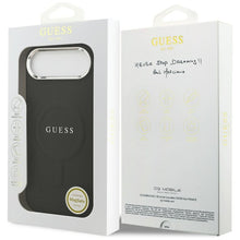 Заредете изображение във визуализатора на галерията – GUESS case for IPHONE 17 Air compatible with MagSafe GUHMP17MPSAREGSK (PU W/ Classic Logo) black
