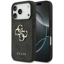 Заредете изображение във визуализатора на галерията – GUESS case for IPHONE 18 Pro / 17 Pro GUE005603 (4G PU Big Logo) black
