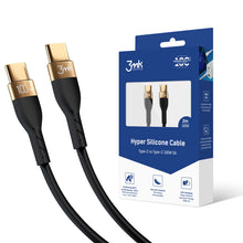Заредете изображение във визуализатора на галерията – 3mk Hyper Silicone Cable USB-C / USB-C 100W 2m - Black
