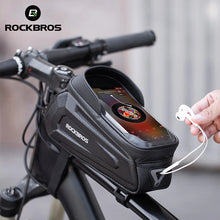 Заредете изображение във визуализатора на галерията – Rockbros B68 armored bicycle bag with phone cover 1.5l - black
