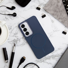Заредете изображение във визуализатора на галерията – FRAME MAG COVER Case compatible with MagSafe for SAMSUNG S25 PLUS navy blue
