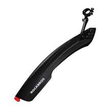 Заредете изображение във визуализатора на галерията – Rockbros DNB8001 mudguard with red LED light - black
