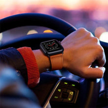 Заредете изображение във визуализатора на галерията – Tech-Protect LeatherFit strap for Apple Watch 4 / 5 / 6 / 7 / 8 / 9 / SE / Ultra 1 / 2 (42/44/45/49 mm) - brown
