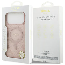 Заредете изображение във визуализатора на галерията – GUESS case for IPHONE 17 Pro Max compatible with MagSafe GUHMP17XH4DTEP (IML 4G Background) pink
