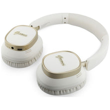 Заредете изображение във визуализатора на галерията – Wireless headphones Guess ENC Rectangle Metal Script white
