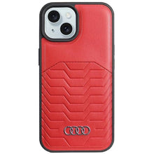 Заредете изображение във визуализатора на галерията – Audi Synthetic Leather Case with MagSafe for iPhone 15 Plus / 14 Plus - Red
