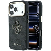 Заредете изображение във визуализатора на галерията – GUESS case for IPHONE 18 Pro / 17 Pro GUE005481 (PU FW Resin Logo) black

