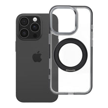 Заредете изображение във визуализатора на галерията – Case for iPhone 16 PRO Frame Circle Stand compatible with MagSafe black
