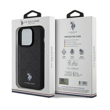 Заредете изображение във визуализатора на галерията – US Polo Assn. Case Yoke Pattern for iPhone 15 Pro - black
