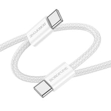 Заредете изображение във визуализатора на галерията – Borofone Cable BX104 Primo - Type C to Type C - 60W 3A 1 metre white
