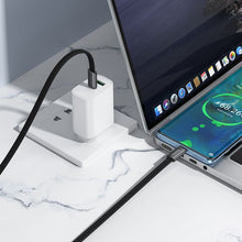 Заредете изображение във визуализатора на галерията – Flat Cable USB C to USB C Hoco 3A 60W 1 m X125 black
