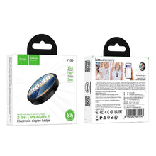 Заредете изображение във визуализатора на галерията – Wireless display badge 1,85" 360p Hoco Y130 black
