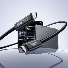 Заредете изображение във визуализатора на галерията – Cable USB C do USB C Hoco USB4 40Gbps/8K60Hz 5A 240W 1m US15 black

