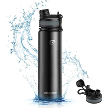 Заредете изображение във визуализатора на галерията – Rockbros 35210029002 bicycle thermal bottle for drinks 620 ml - black
