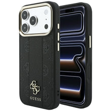 Заредете изображение във визуализатора на галерията – Case for IPHONE 18 Pro Max/17 Pro Max compatible with MagSafe (Stripe Peony 4G Logo) black 

