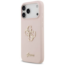 Заредете изображение във визуализатора на галерията – GUESS case for IPHONE 17 Pro Max GUHCP17XSC4GSMP (Silicone W/ Big 4G Script) pink
